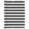 Image de vidaXL Écran de balcon Anthracite et blanc 120x400 cm Tissu Oxford
