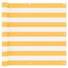 Image de vidaXL Écran de balcon Blanc et jaune 90x300 cm Tissu Oxford