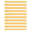 Image de vidaXL Écran de balcon Blanc et jaune 120x400 cm Tissu Oxford