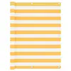Image de vidaXL Écran de balcon Blanc et jaune 120x500 cm Tissu Oxford