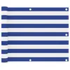 Image de vidaXL Écran de balcon Blanc et bleu 75x300 cm Tissu Oxford