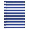 Image de vidaXL Écran de balcon Blanc et bleu 120x400 cm Tissu Oxford