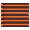 Image de vidaXL Écran de balcon Orange et marron 75x300 cm Tissu Oxford