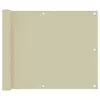 Image de vidaXL Écran de balcon Crème 75x300 cm Tissu Oxford