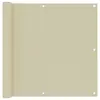 Image de vidaXL Écran de balcon Crème 90x300 cm Tissu Oxford
