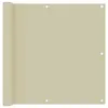 Image de vidaXL Écran de balcon Crème 90x500 cm Tissu Oxford