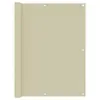 Image de vidaXL Écran de balcon Crème 120x500 cm Tissu Oxford