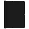 Image de vidaXL Écran de balcon Noir 120x600 cm Tissu Oxford