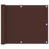 Image de vidaXL Écran de balcon Marron 75x600 cm Tissu Oxford