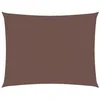Image de Red Cup Living vidaXL Voile d'ombrage rectangulaire en tissu Oxford Marron 3,5 x 4,5 m