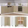 Image de vidaXL Armoire d'angle basse "Lyon" Chêne Sonoma 75,5 x 75,5 x 81,5 cm Bois d'ingénierie