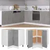 Image de vidaXL Armoire d'angle basse "Lyon" Gris béton 75,5 x 75,5 x 81,5 cm Bois d'ingénierie