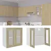 Image de vidaXL Vitrine suspendue "Lyon" Chêne Sonoma 60 x 31 x 60 cm Bois d'ingénierie