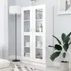 Image de vidaXL Armoire vitrine Blanc brillant 82,5x30,5x150 cm Bois ingénierie