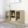 Image de vidaXL Armoire à vitrine Chêne sonoma 120x30,5x70 cm Bois d'ingénierie