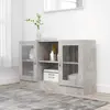 Image de vidaXL Armoire à vitrine Gris béton 120x30,5x70 cm Bois d ingénierie