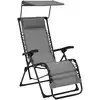 Image de vidaXL Chaise pliable de terrasse Textilène Gris