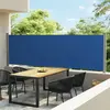 Image de vidaXL Auvent latéral rétractable de patio 140x600 cm bleu