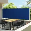 Image de vidaXL Auvent latéral rétractable de patio 600x160 cm bleu