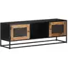 Image de vidaXL Meuble TV 120x30x40 cm Bois de manguier brut