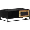 Image de vidaXL Table basse 90x50x35 cm Bois de manguier brut