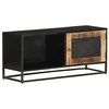 Image de vidaXL Meuble TV 90x30x40 cm Bois de manguier brut
