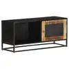 Image de vidaXL Meuble TV 90x30x40 cm Bois de manguier brut