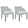 Image de vidaXL Chaises à manger avec coussins lot de 2 gris rotin naturel
