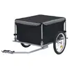 Image de vidaXL Remorque de vélo noir et gris 65 kg