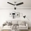 Image de vidaXL Ventilateur de plafond lampe et télécommande 108cm Marron foncé