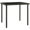 Image de vidaXL Table à dîner d'extérieur Anthracite 80x80x72 cm Verre et acier