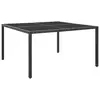 Image de vidaXL Table de jardin Anthracite 130x130x72 cm Acier et verre