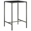 Image de vidaXL Table de bar de jardin Gris 70x70x110cm Résine tressée et verre