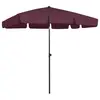 Image de vidaXL Parasol de plage rouge bordeaux 200x125 cm