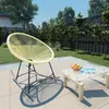 Image de vidaXL Chaise d'extérieur Acapulco Résine tressée Beige