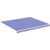 Image de vidaXL Tissu de remplacement pour auvent bleu et blanc 400x350 cm polyester