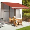 Image de vidaXL Tissu de remplacement pour auvent orange et marron 450x350 cm polyester