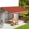 Image de vidaXL Tissu de remplacement pour auvent Orange et marron 6x3,5 m