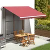 Image de vidaXL Tissu de remplacement pour auvent Bordeaux rouge 4x3,5 m