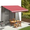 Image de vidaXL Tissu de remplacement pour auvent Bordeaux rouge 4,5x3 m