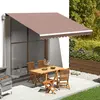 Image de vidaXL Tissu de remplacement pour auvent Marron 4x3,5 m