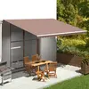 Image de vidaXL Tissu de remplacement pour auvent marron 500x350 cm polyester