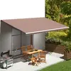 Image de vidaXL Tissu de remplacement pour auvent Marron 6x3,5 m