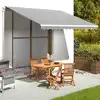 Image de vidaXL Tissu de remplacement pour auvent Anthracite et blanc 4x3,5 m