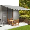 Image de vidaXL Tissu de remplacement pour auvent Anthracite et blanc 5x3,5 m