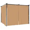 Image de vidaXL Tonnelle avec rideaux 3x3 m Taupe Acier