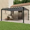 Image de vidaXL Tonnelle avec toit à persienne 3x4 m Anthracite Tissu aluminium