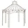 Image de vidaXL Pavillon de jardin Marron antique 400x258x378 cm Fer