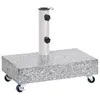 Image de vidaXL Socle de parasol Gris clair 45x25x8,3 cm Granite