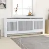 Image de vidaXL Cache-radiateur bois d'ingénierie Blanc 205 cm